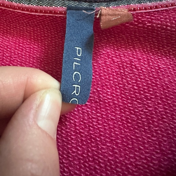 Anthropologie Pilcro Split Hem Tunic Barbie Pink Sweatshirt Pullover Large - Picture 2 of 7